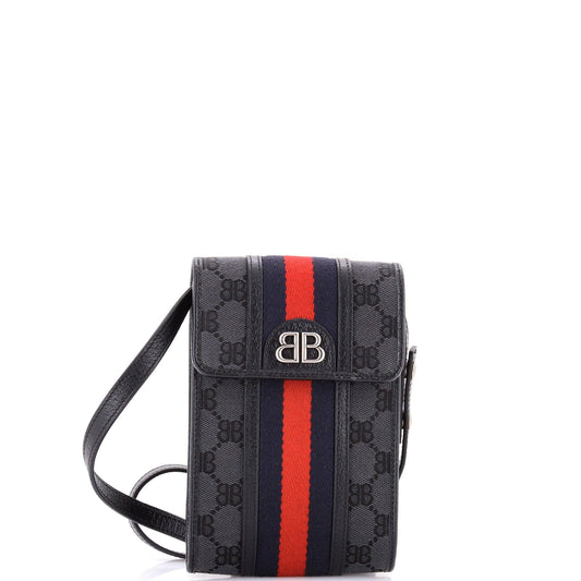x Gucci The Hacker Project Web Phone Bag BB Canvas