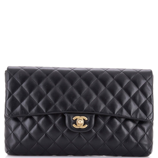 Classic Flap Clutch Quilted Lambskin
