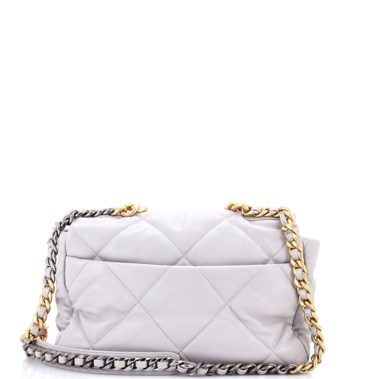 19 Flap Bag Quilted Leather Large