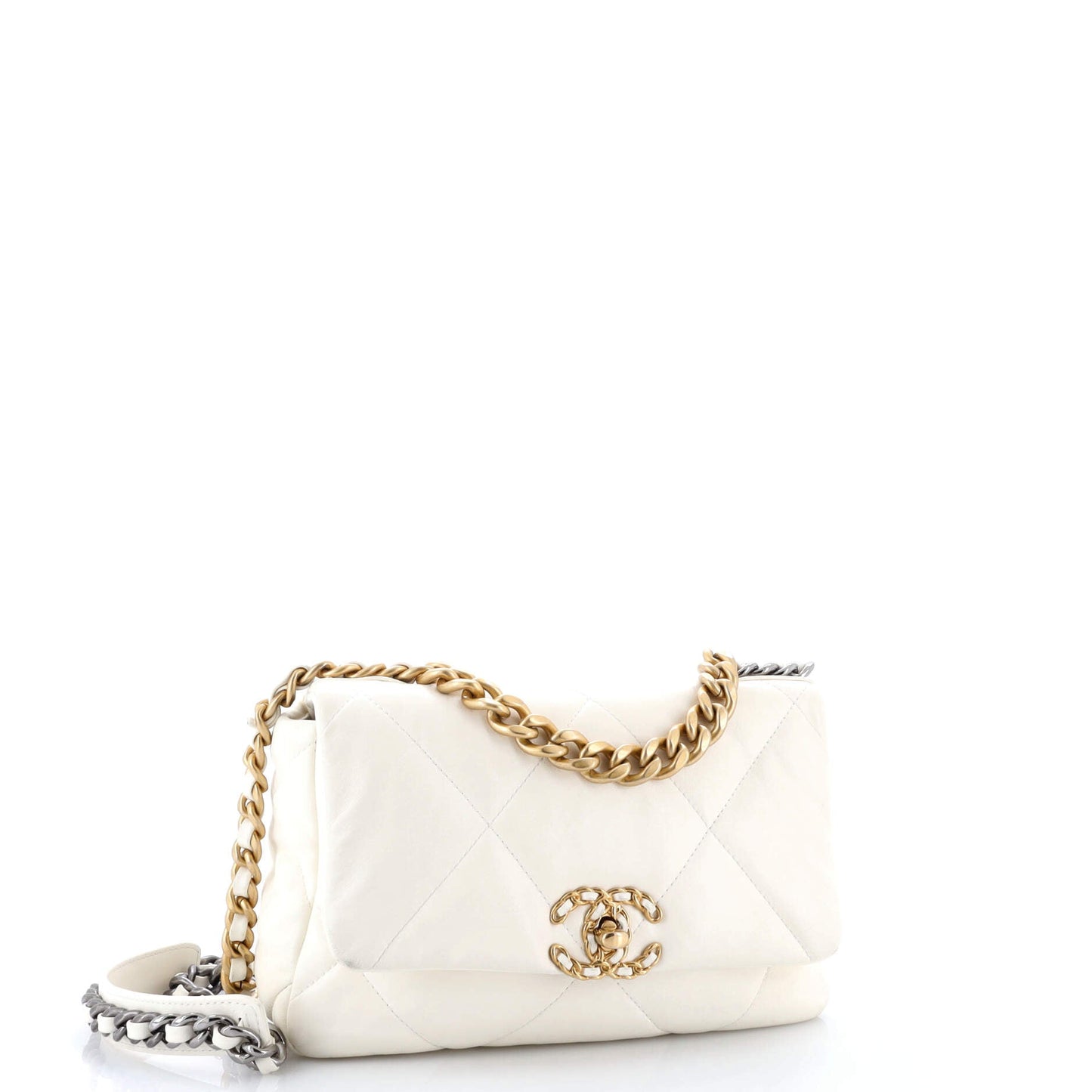 19 Flap Bag Quilted Leather Medium