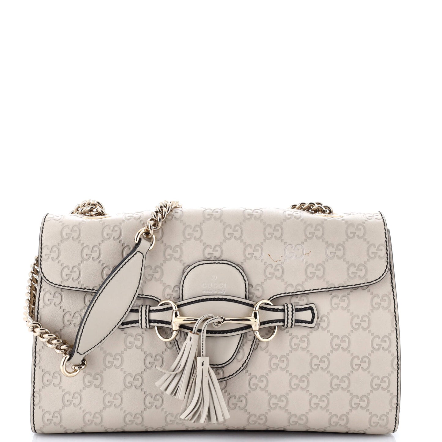 Emily Chain Flap Bag Guccissima Leather Medium