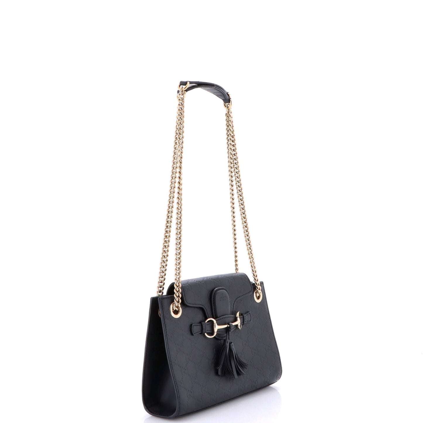 Emily Chain Flap Shoulder Bag Guccissima Leather Small