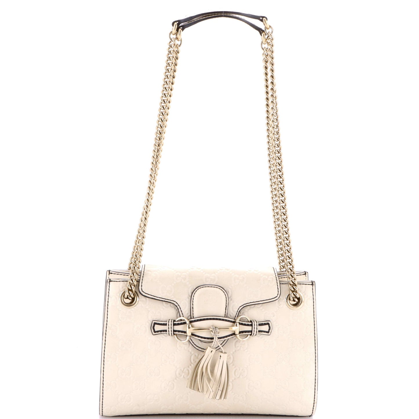 Emily Chain Flap Shoulder Bag Guccissima Leather Small