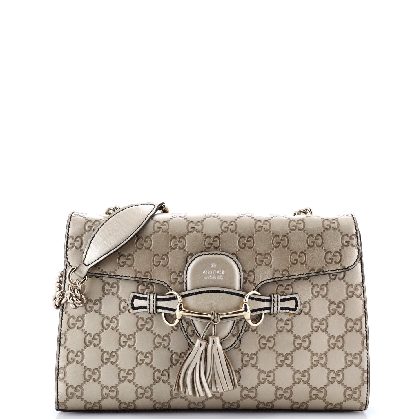 Emily Chain Flap Bag Guccissima Leather Medium