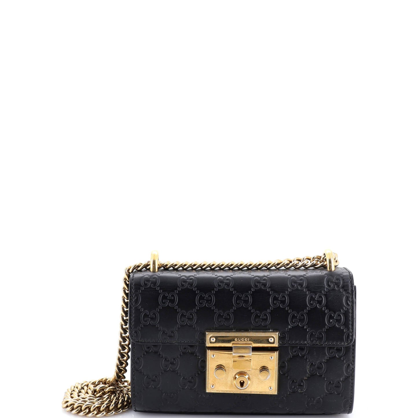 Padlock Shoulder Bag Guccissima Leather Small