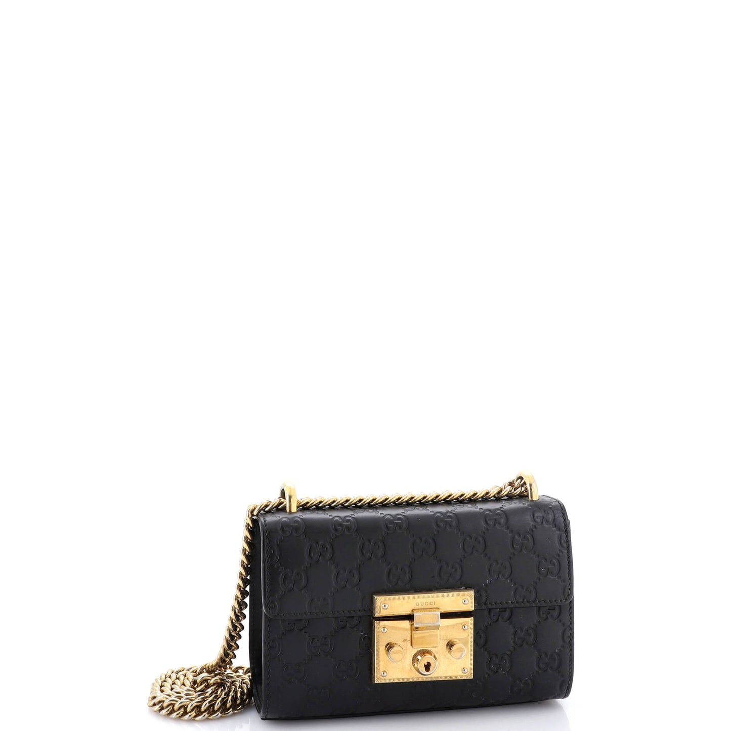 Padlock Shoulder Bag Guccissima Leather Small