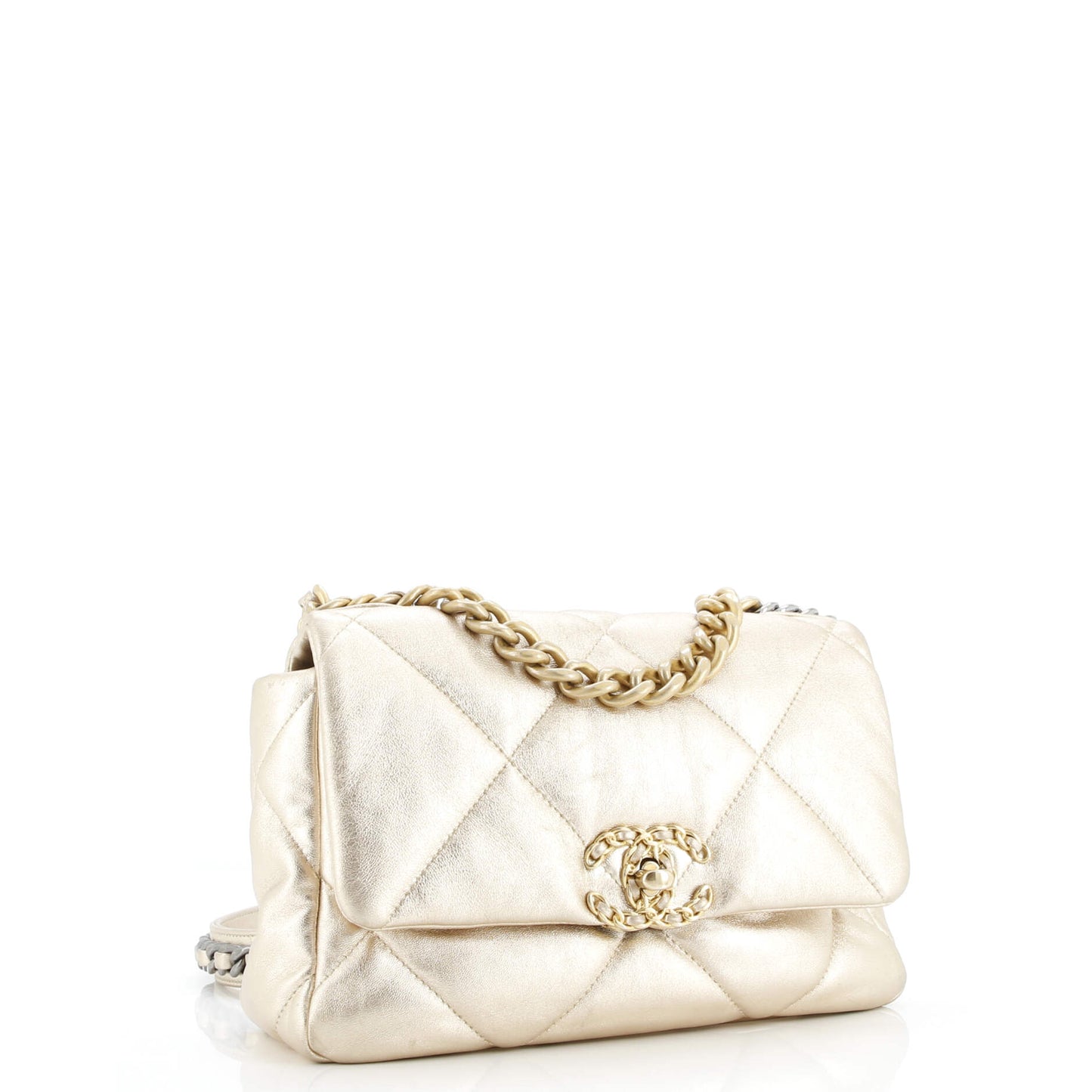 19 Flap Bag Quilted Leather Medium