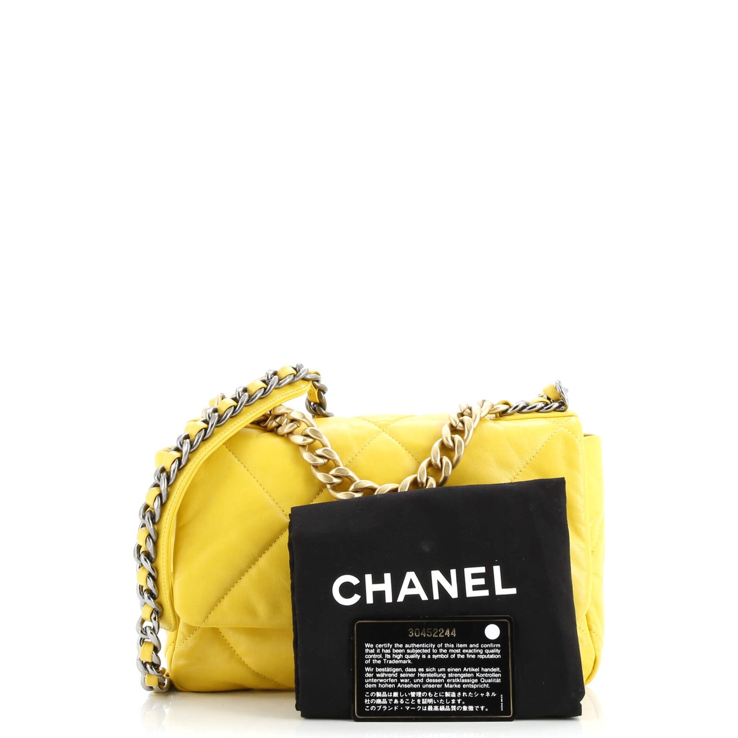 19 Flap Bag Quilted Leather Medium