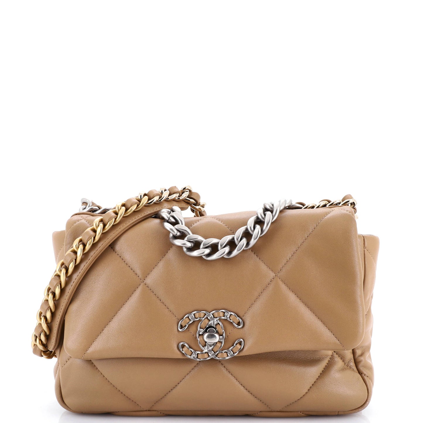 19 Flap Bag Quilted Leather Medium