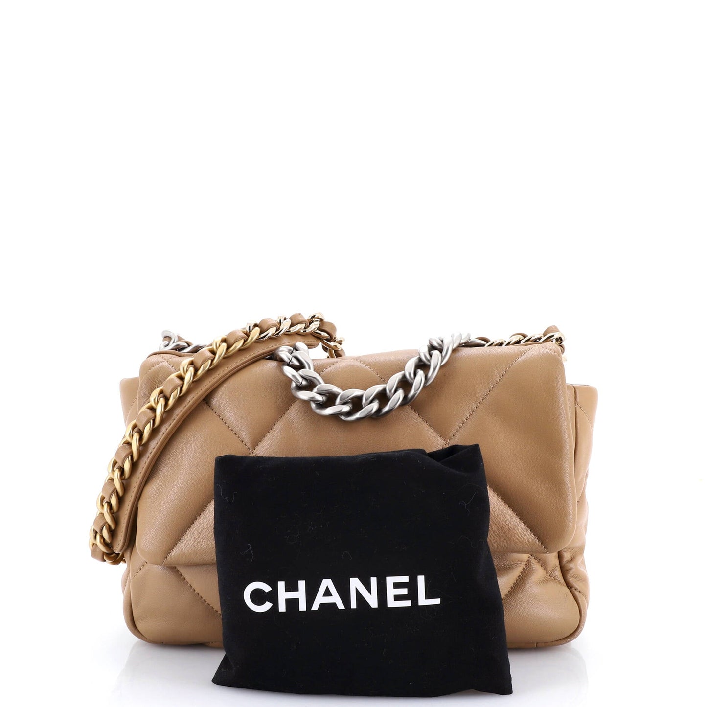 19 Flap Bag Quilted Leather Medium