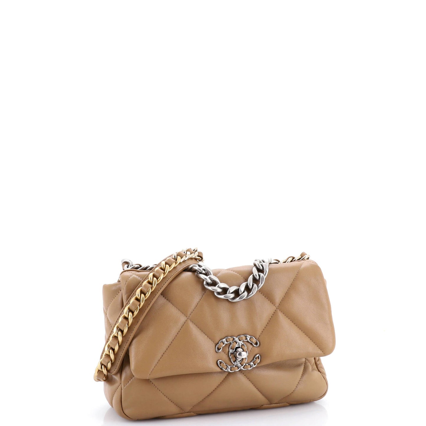 19 Flap Bag Quilted Leather Medium