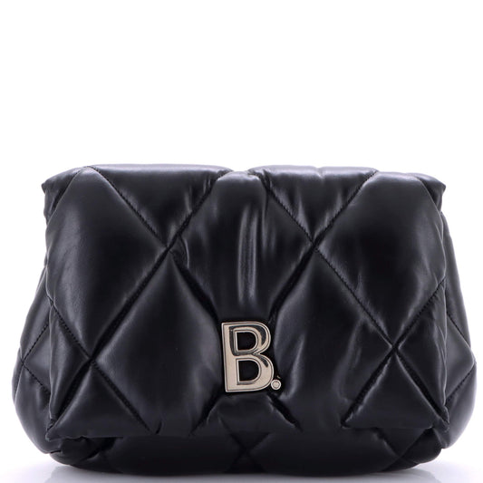 Touch Clutch Quilted Puffy Leather Medium