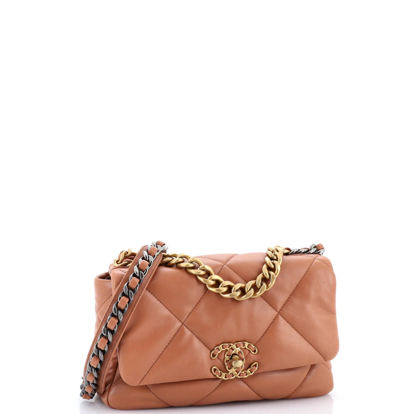 19 Flap Bag Quilted Leather Medium