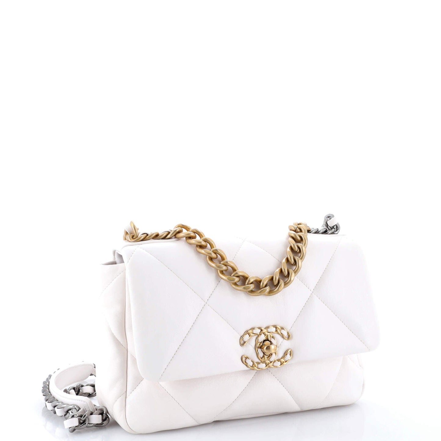 19 Flap Bag Quilted Leather Medium