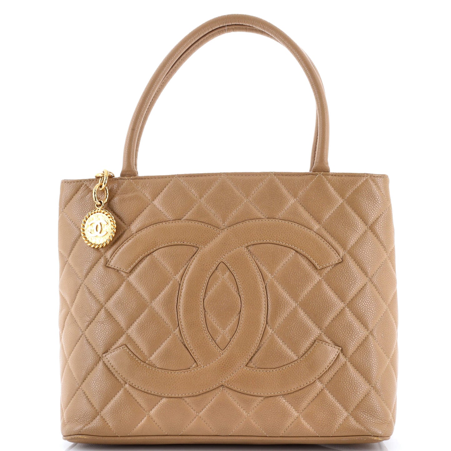 Medallion Tote Quilted Caviar