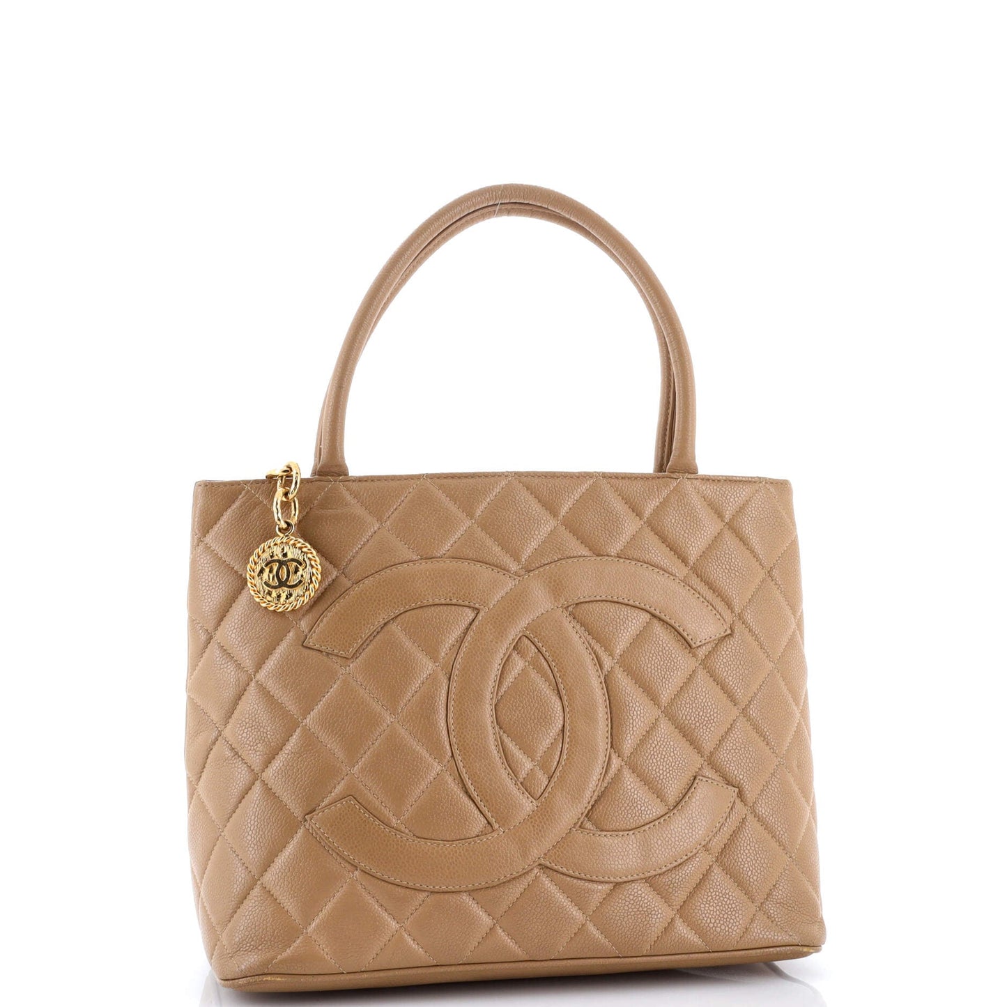 Medallion Tote Quilted Caviar