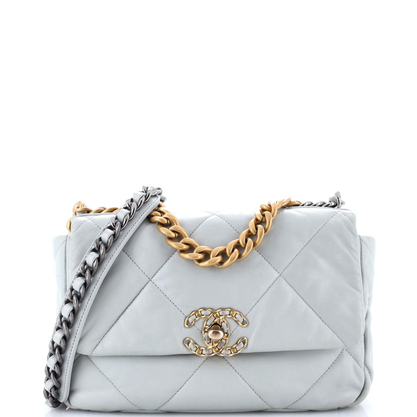 19 Flap Bag Quilted Leather Medium