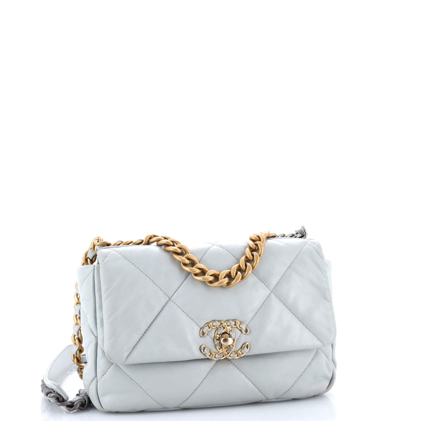 19 Flap Bag Quilted Leather Medium