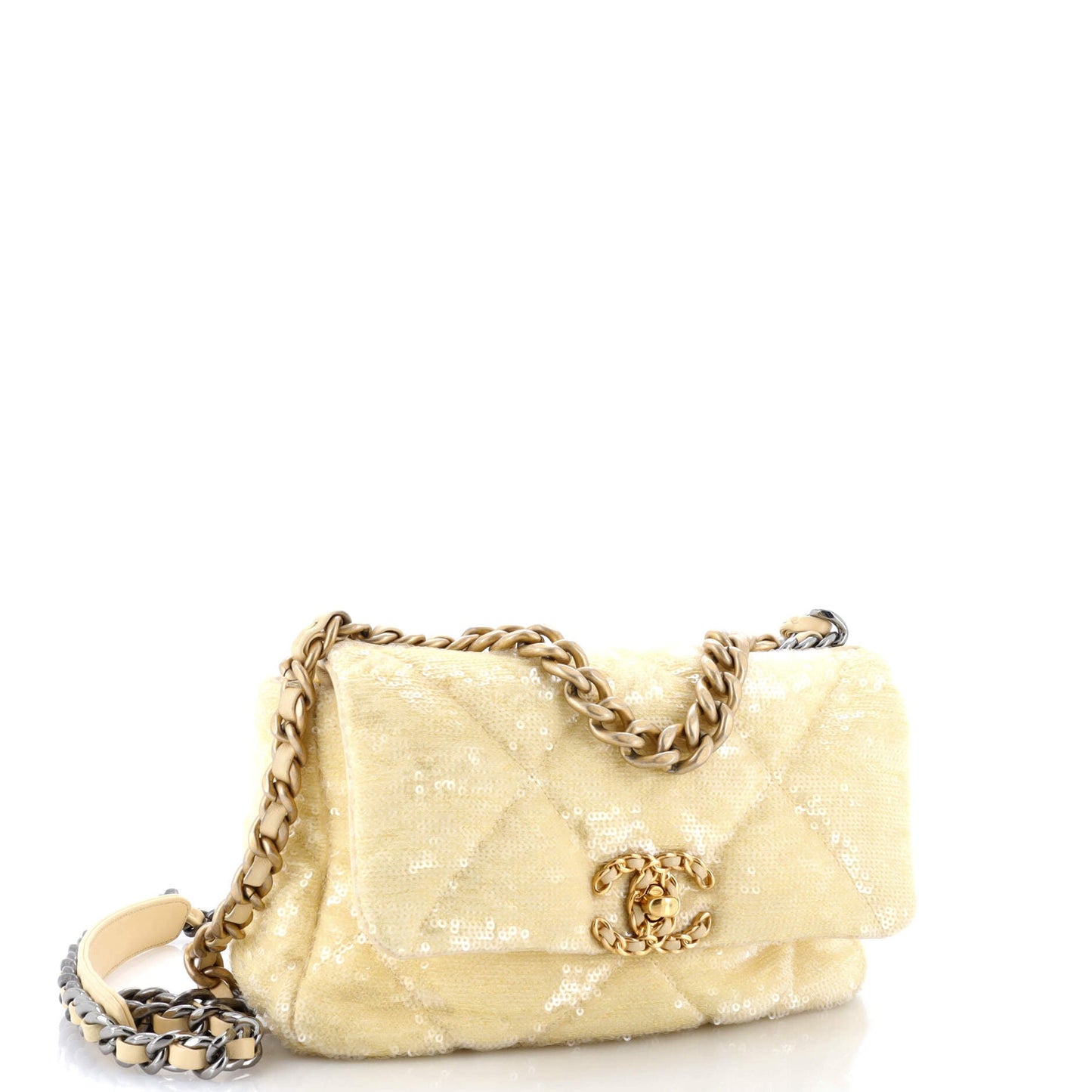 19 Flap Bag Quilted Sequins Medium