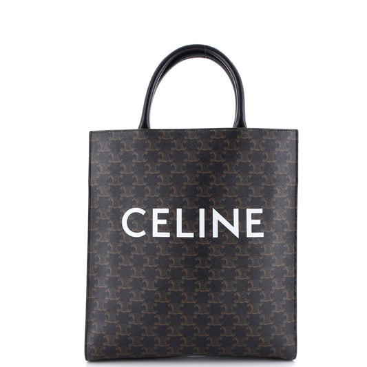 Vertical Cabas Tote Triomphe Coated Canvas Small