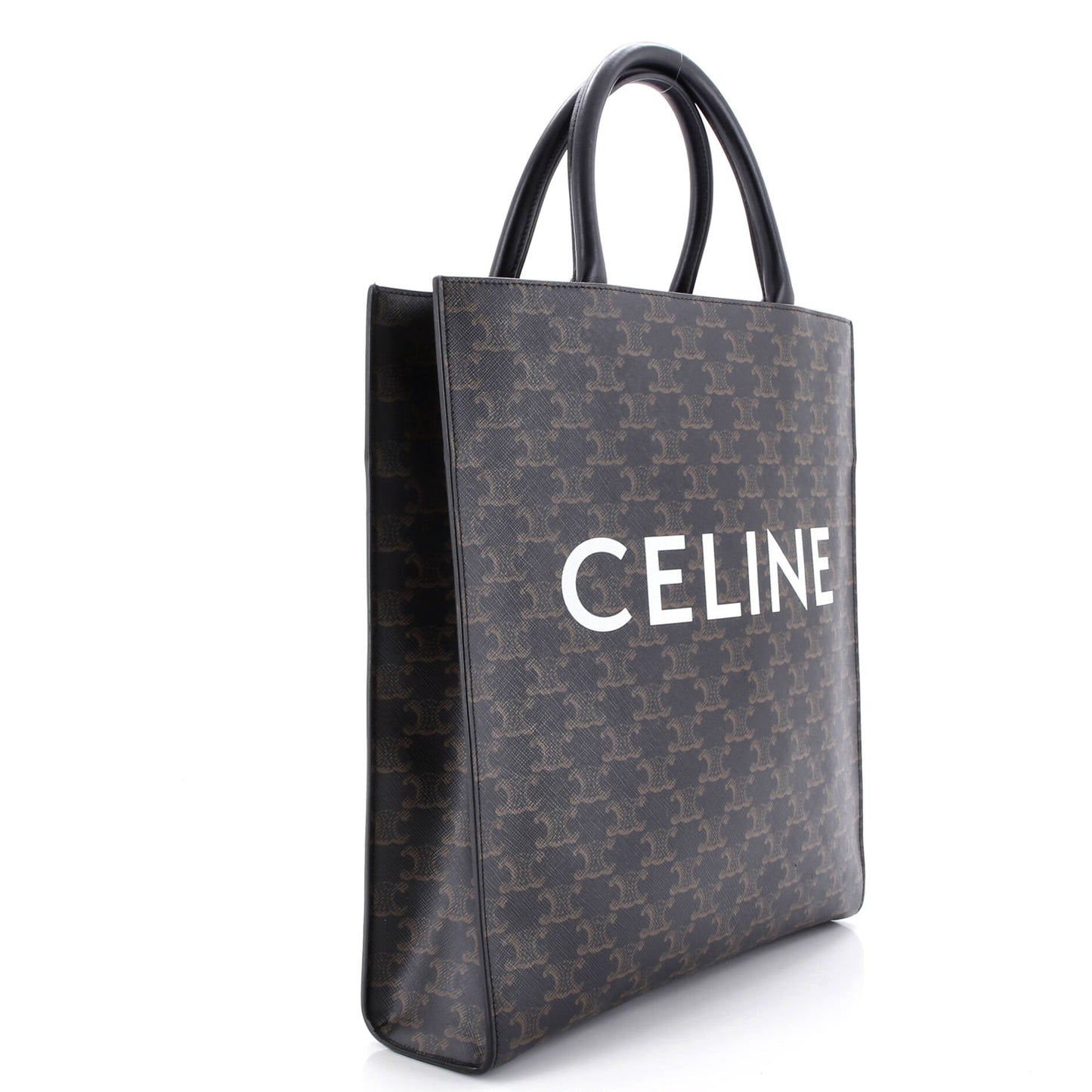 Vertical Cabas Tote Triomphe Coated Canvas Small