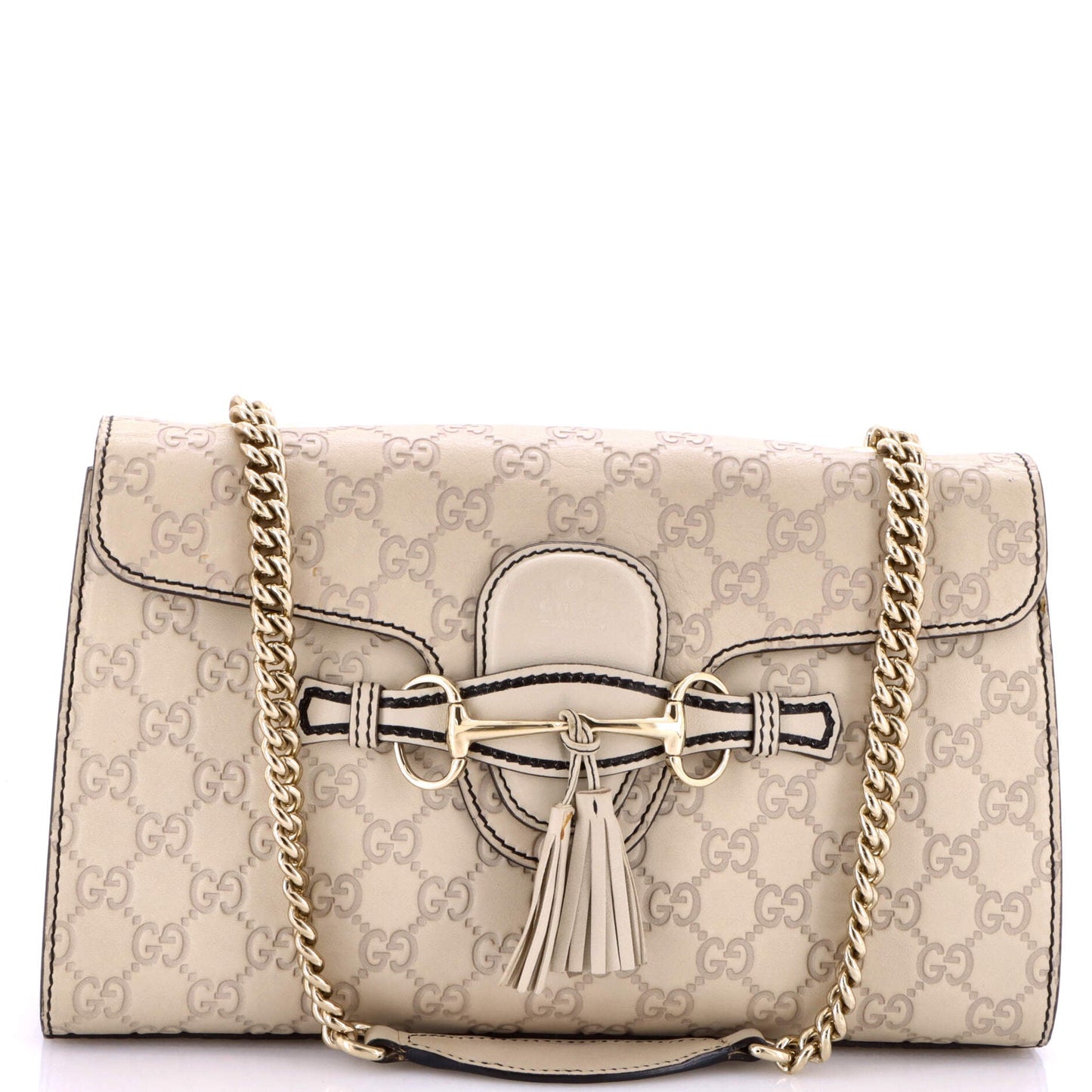 Emily Chain Flap Bag Guccissima Leather Medium
