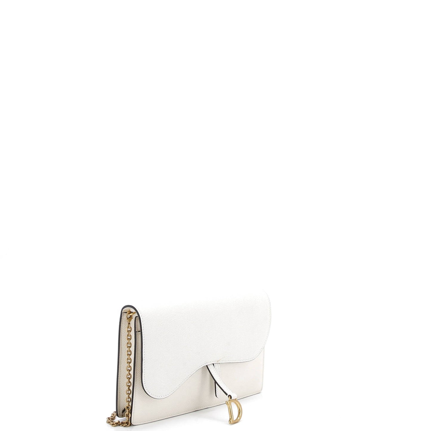 Saddle Chain Clutch Leather