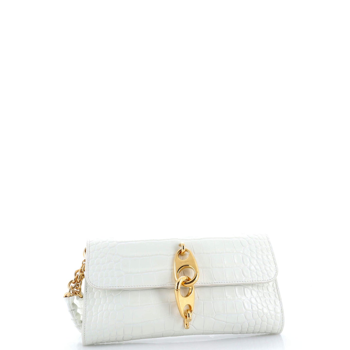 Carine Wristlet Clutch Crocodile Embossed Leather