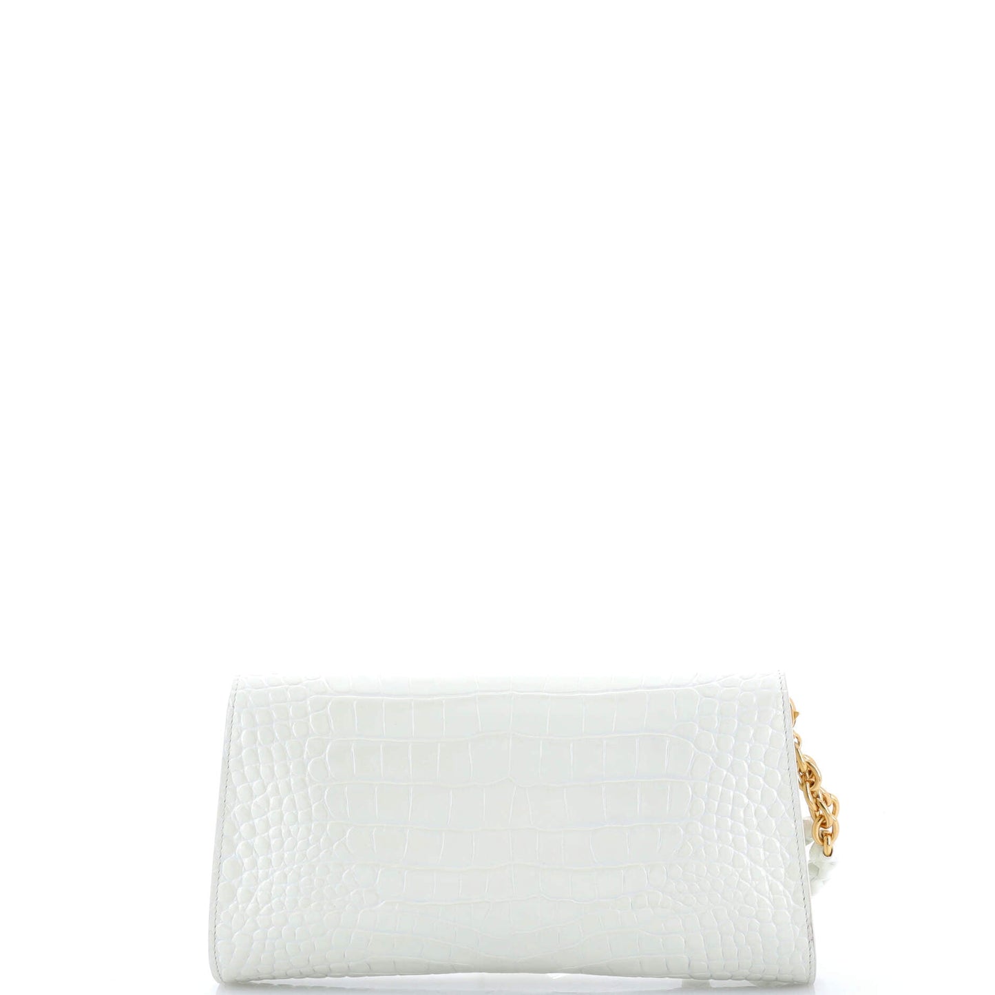 Carine Wristlet Clutch Crocodile Embossed Leather