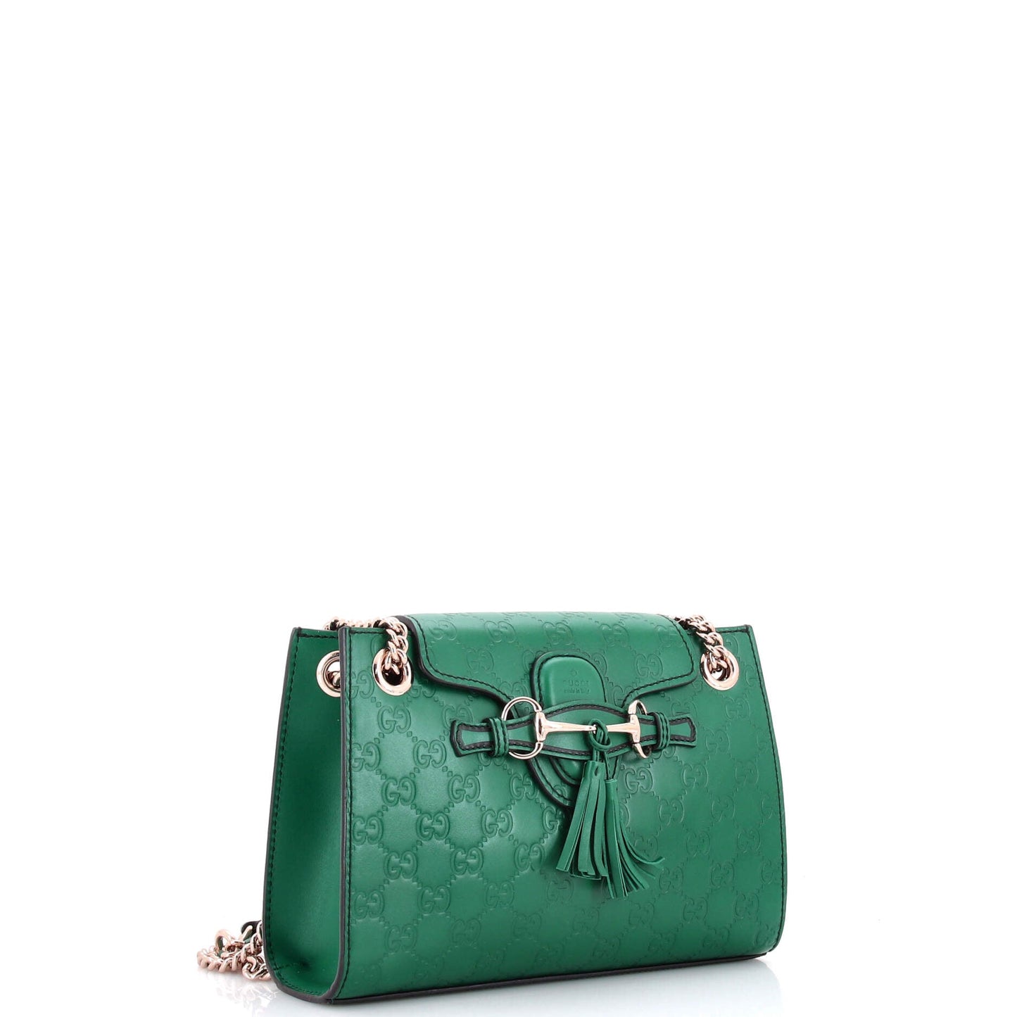 Emily Chain Flap Shoulder Bag Guccissima Leather Small