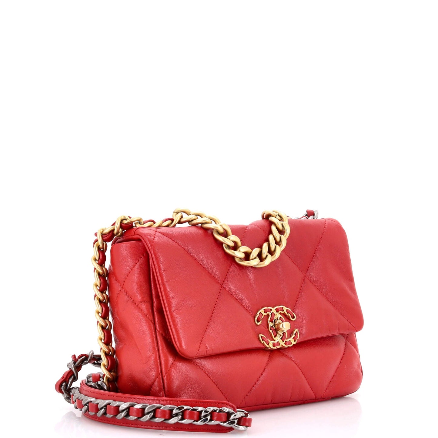 19 Flap Bag Quilted Leather Medium