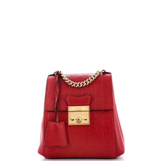 Padlock Backpack Guccissima Leather Mini