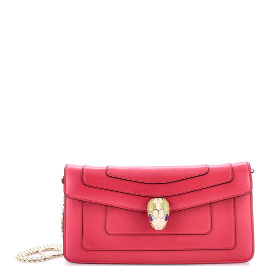 Serpenti Forever Chain Clutch Leather