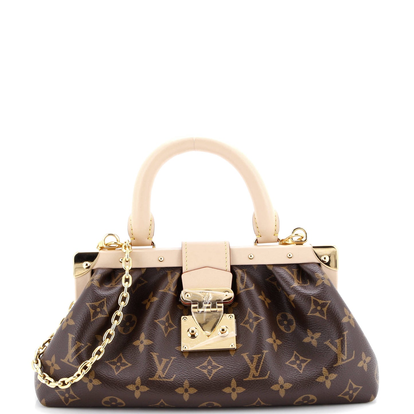 Monogram Top Handle Frame Clutch Monogram Canvas