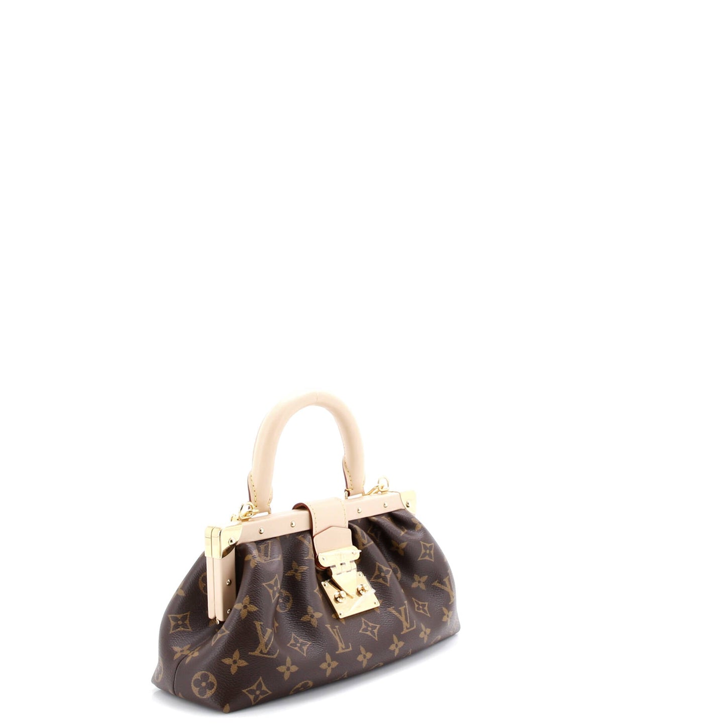 Monogram Top Handle Frame Clutch Monogram Canvas