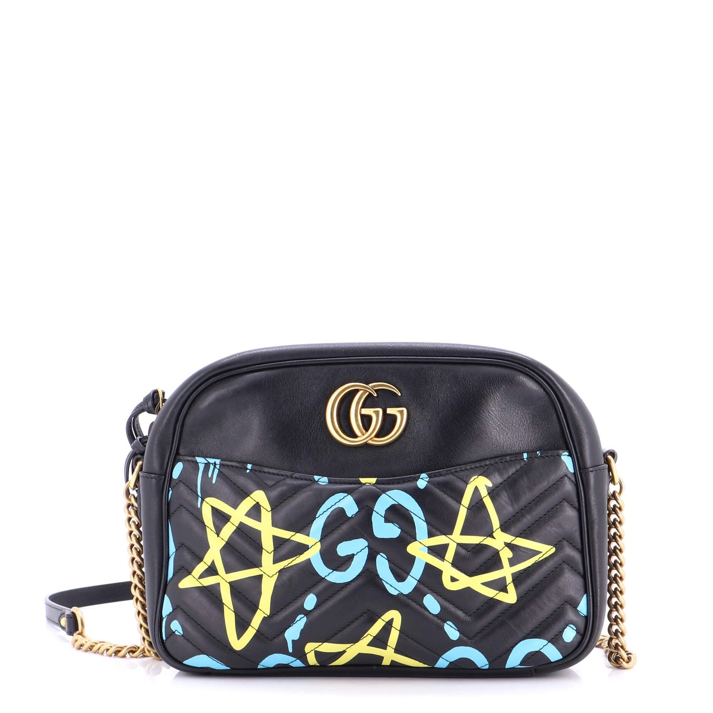 GG Marmont Shoulder Bag GucciGhost Matelasse Leather Medium