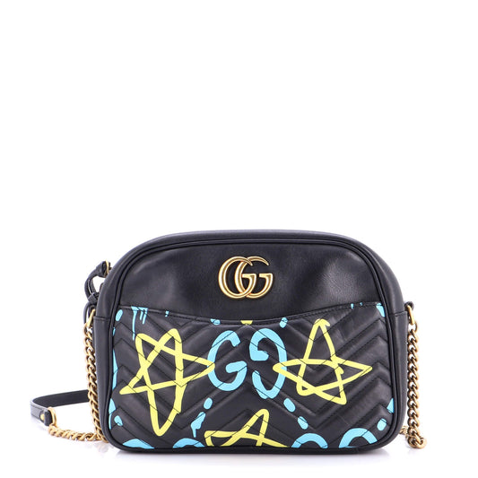 GG Marmont Shoulder Bag GucciGhost Matelasse Leather Medium