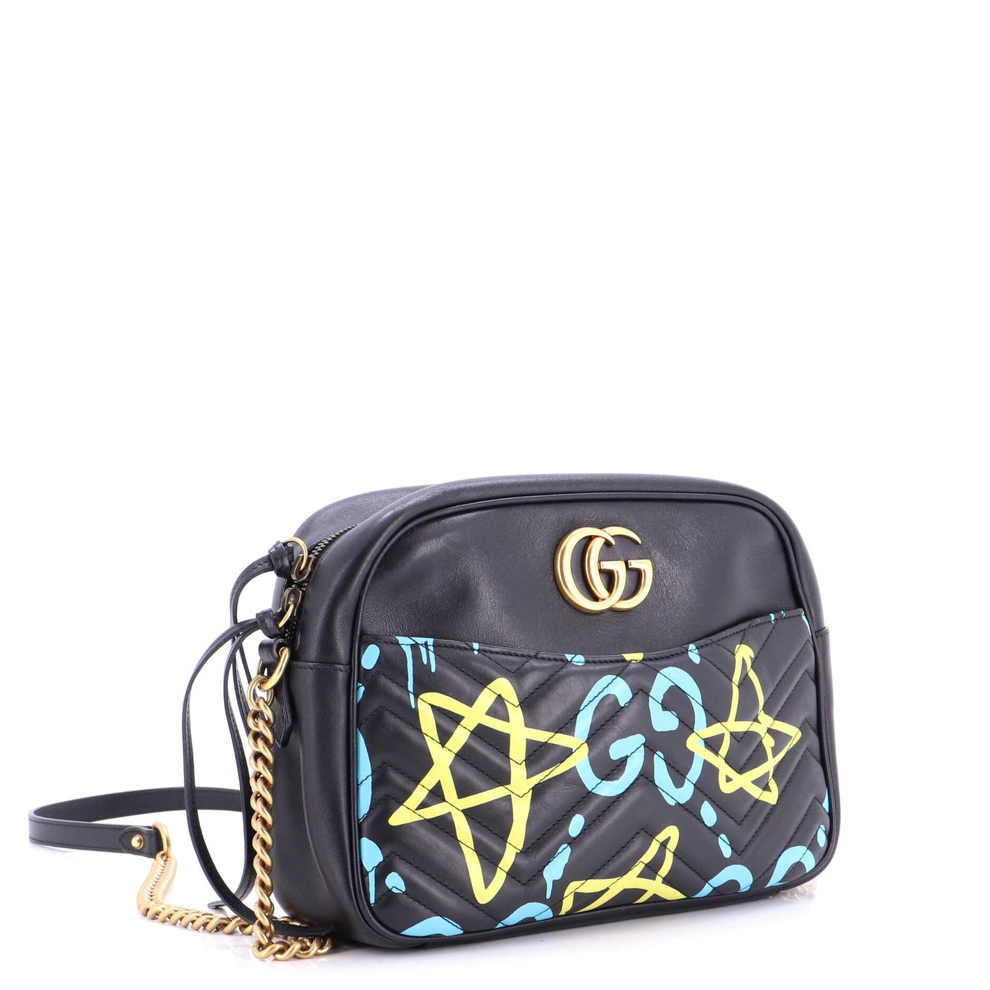GG Marmont Shoulder Bag GucciGhost Matelasse Leather Medium
