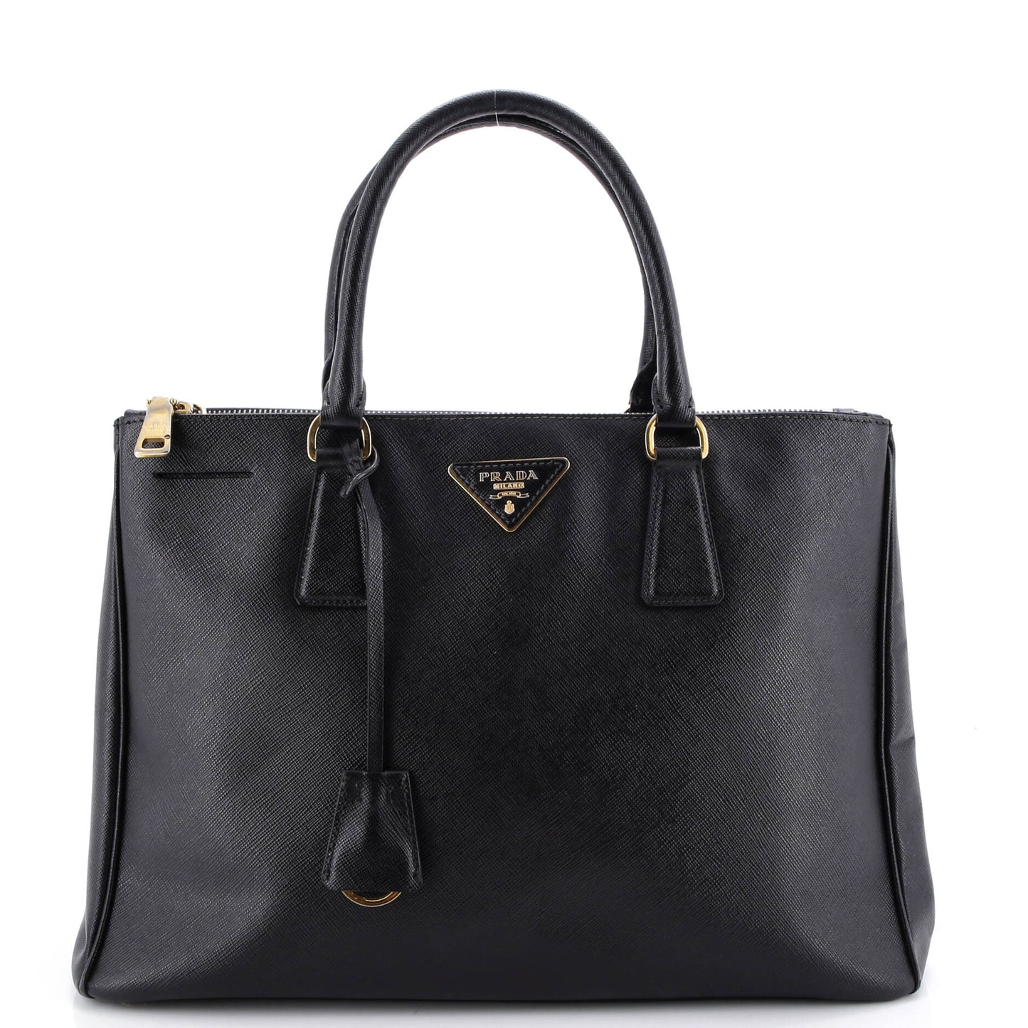 Double Zip Lux Tote Saffiano Leather Medium