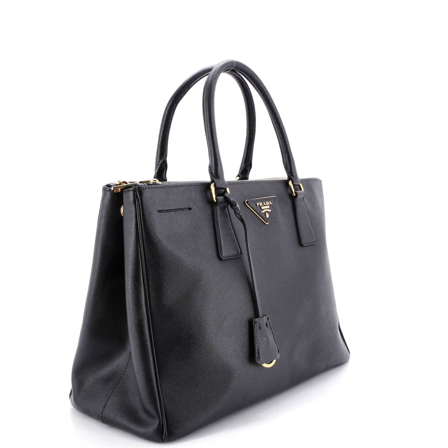 Double Zip Lux Tote Saffiano Leather Medium