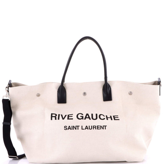 Rive Gauche Shopper Tote Canvas Maxi
