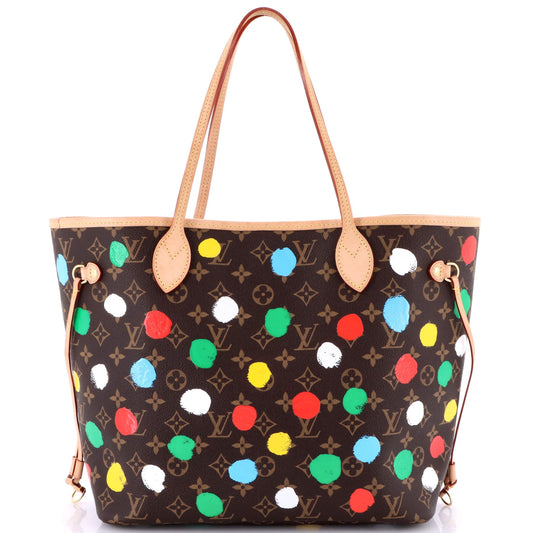 Neverfull NM Tote Yayoi Kusama Painted Dots Monogram Canvas MM
