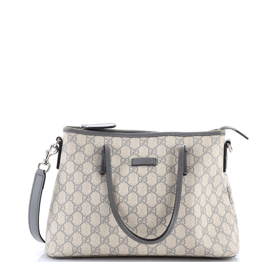 Convertible Zip Tote GG Coated Canvas with Leather Medium