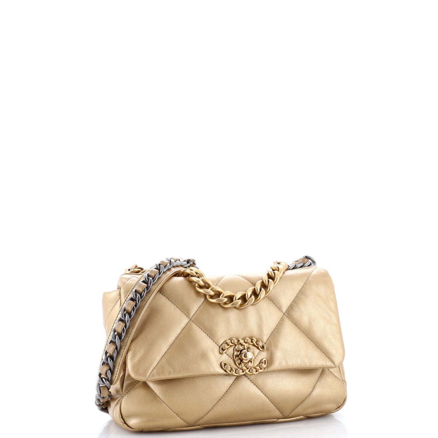 19 Flap Bag Quilted Leather Medium