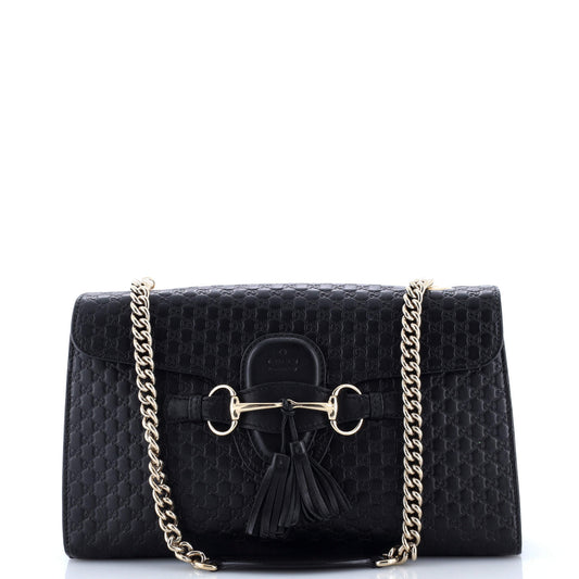 Emily Chain Flap Bag Microguccissima Leather Medium
