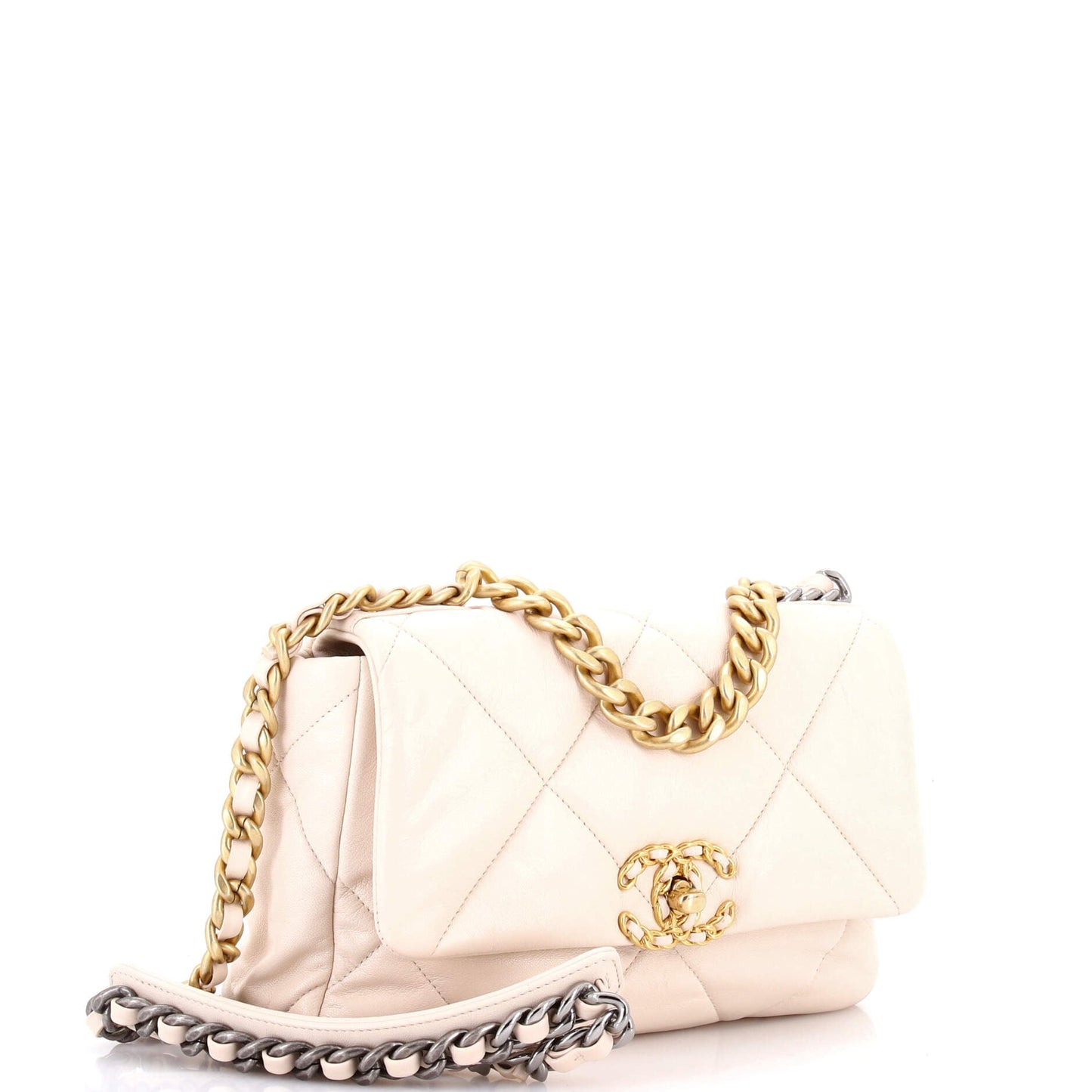 19 Flap Bag Quilted Leather Medium