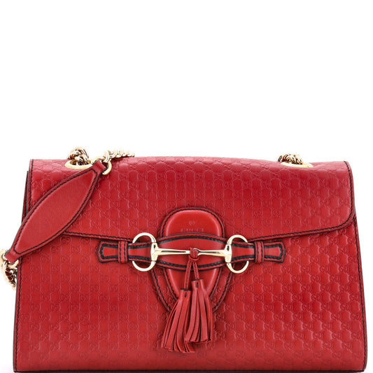 Emily Chain Flap Bag Microguccissima Leather Medium