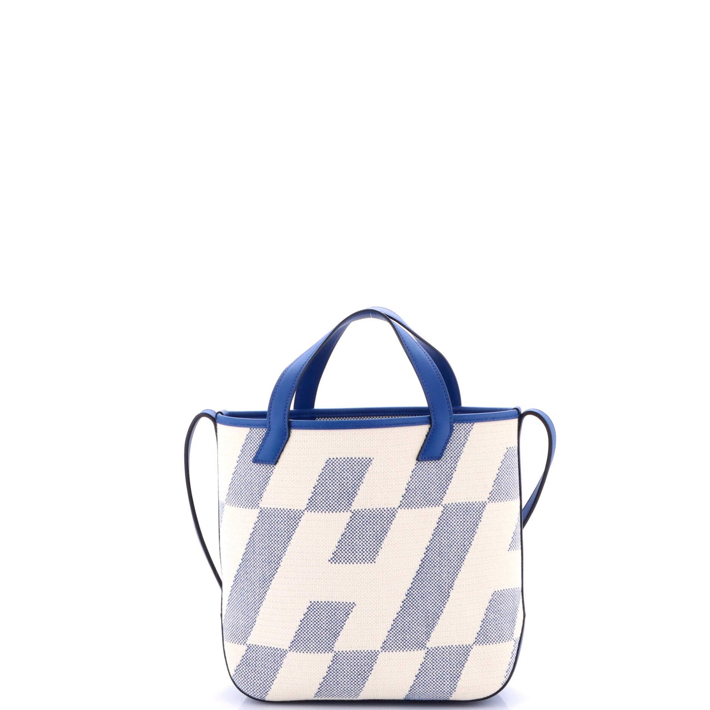 Cabas H en Biais Tote Canvas with Leather 27