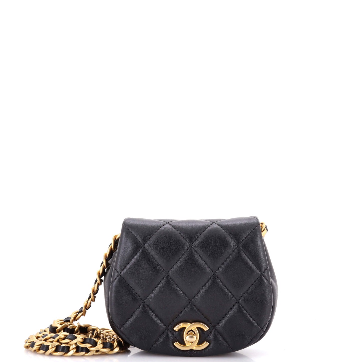 Coco Mail Clutch with Chain Quilted Calfskin Mini