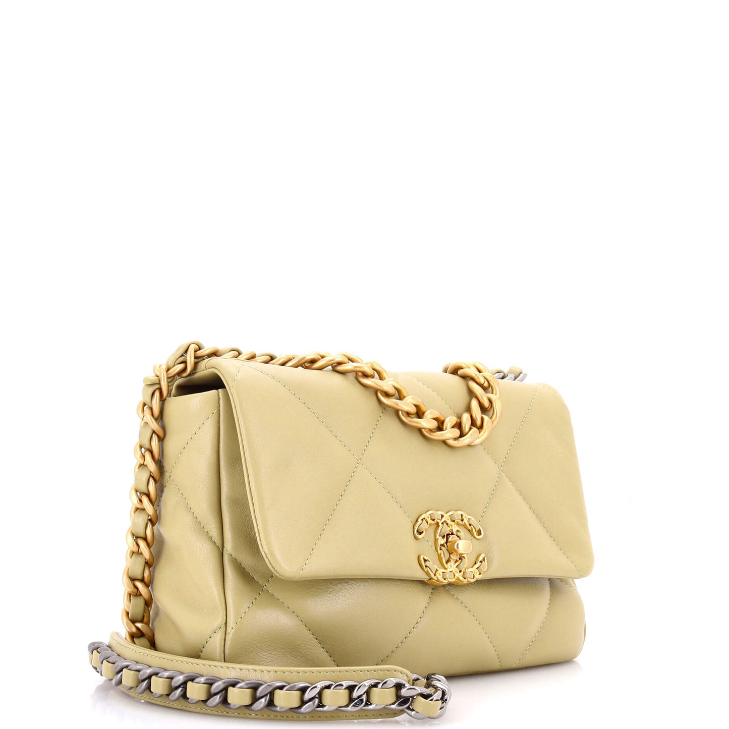 19 Flap Bag Quilted Leather Medium